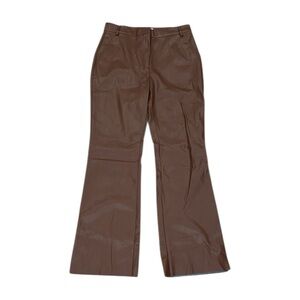 NWT meshki brown faux leather pants